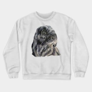 Beautiful Millie, the black mini lop Crewneck Sweatshirt